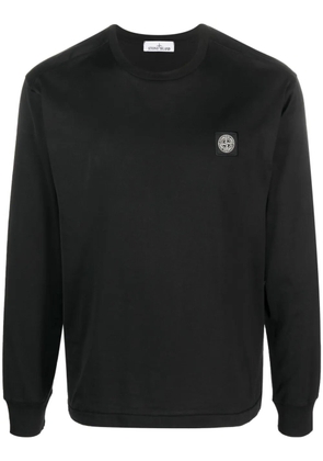Stone Island Compass-patch long-sleeve T-shirt - Black