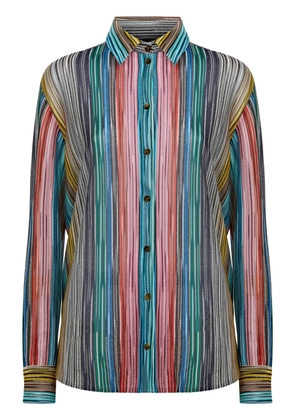 Missoni striped ribbed knit shirt - Blue