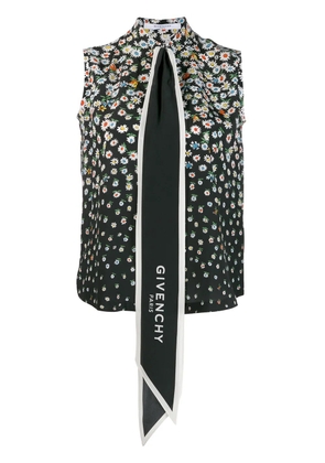 Givenchy floral oversized tie shirt - Black