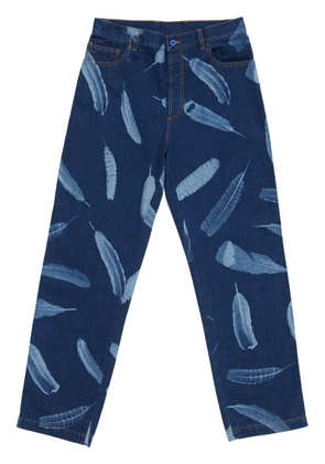 COUNTY OF MILAN Feathers straight-leg jeans - Blue
