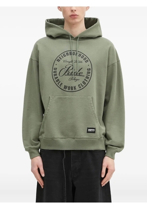 Neighborhood circular-logo hoodie - Green