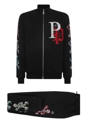 Philipp Plein Skeleton-appliqué tracksuit - Black