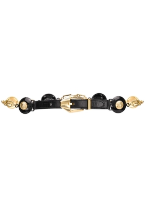 Versace Pre-Owned 1990s Medusa-motif geometric belt - Black