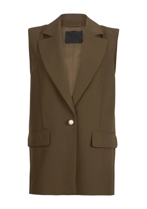 LIU JO pearl-embellishment waistcoat - Brown