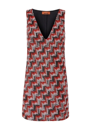 Missoni zigzag-pattern mini dress - Red