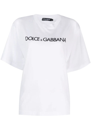 Dolce & Gabbana DNA logo-print cotton T-shirt - White