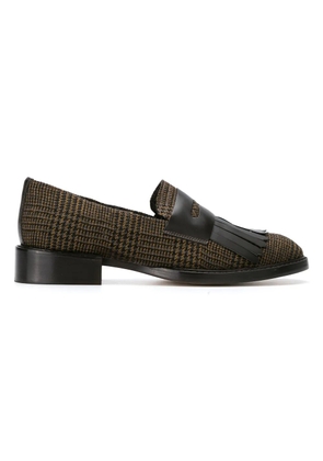 Sarah Chofakian fringed loafers - Brown