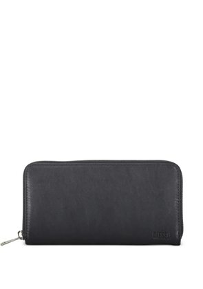 Diesel zip leather wallet - Black