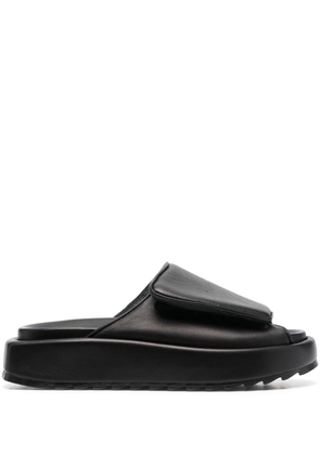 GIABORGHINI Gia touch-strap fastening slides - Black
