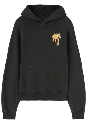Palm Angels Burning Palm cotton hoodie - Black