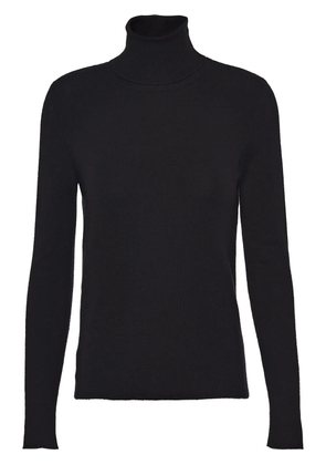 Prada roll-neck cashmere-silk jumper - Black