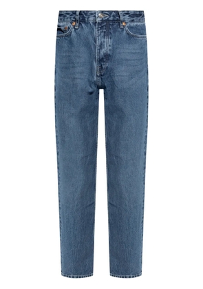 SAMSOE SAMSOE logo-patch straight-leg jeans - Blue