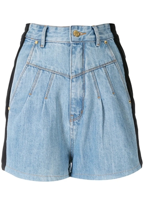 Amapô two-tone denim shorts - Blue