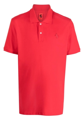 Ferrari embroidered-logo short-sleeved polo shirt