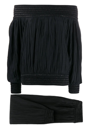 Issey Miyake Pre-Owned 1970s gathered top and trousers set - Black