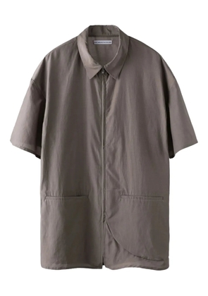 Post Archive Faction silk blend shirt - Brown
