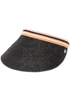 Helen Kaminski Bianca braid visor hat - Black