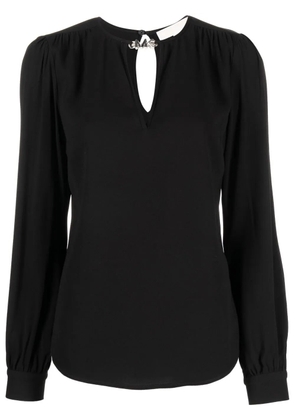 Michael Michael Kors long puff sleeve blouse - Black