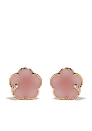 Pasquale Bruni 18kt rose gold Bon Ton rose quartz and diamond studs - Pink