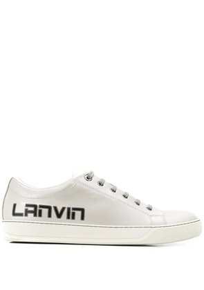 Lanvin logo print low-top sneakers - Silver