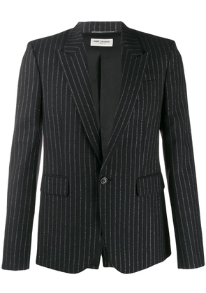 Saint Laurent metallic stripes blazer - Black