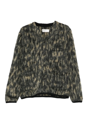 Universal Works animal-print cardigan - Green