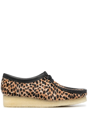 Clarks Originals Wallabee leopard-print shoes - Brown