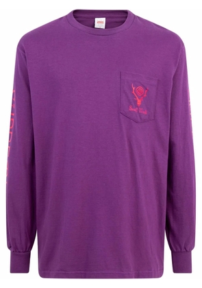 Supreme South2 West8 long-sleeve T-shirt - Purple