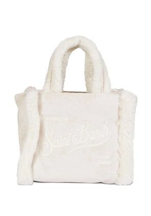 MC2 Saint Barth Vanity shearling-trim mini tote bag - Neutrals