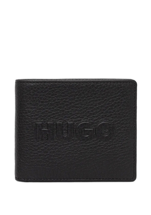 HUGO logo-embossed wallet - Black