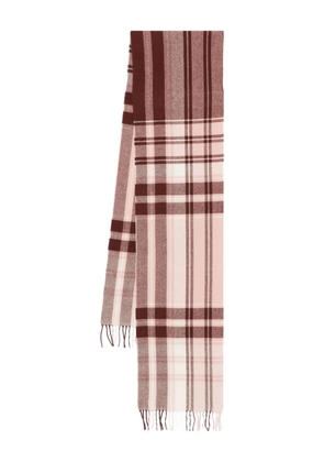 Marc O'Polo check-pattern fringe-edges scarf - Neutrals