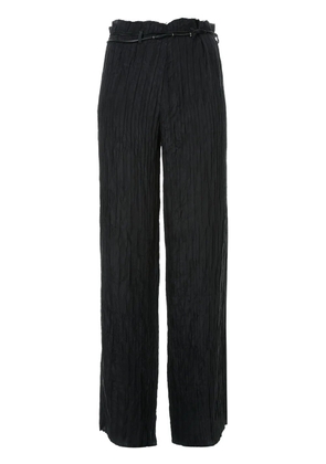 Ma+ belted wide-leg trousers - Black