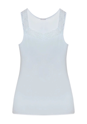 Hanro Delight lace-trim tank top - Blue