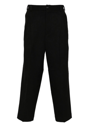 White Mountaineering button-fastening cotton tapered trousers - Black
