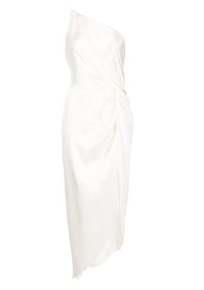 Michelle Mason twist-knot silk dress - White