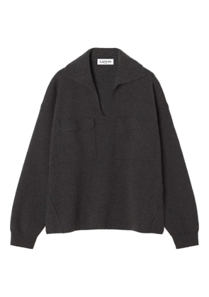 Lanvin patch-pocket v-neck sweater - Black