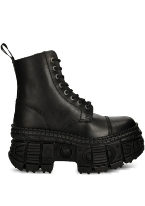 NEW ROCK M-WALL083C-S5 lace-up platform boots - Black