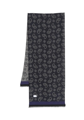 Manuel Ritz paisley-jacquard scarf - Blue
