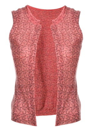 Comme Des Garçons Pre-Owned 1990s floral-pattern wool vest - Pink