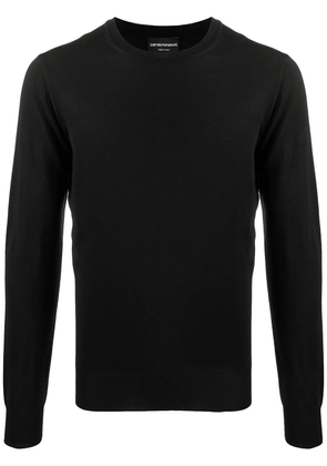 Emporio Armani V-neck virgin wool sweater - Black