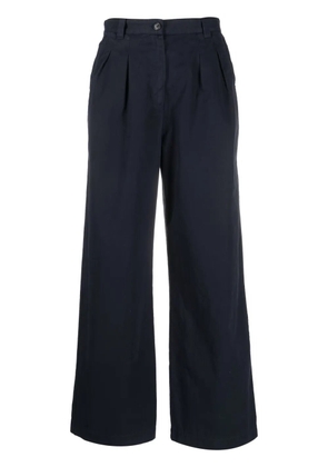 A.P.C. wide-leg cotton trousers - Blue