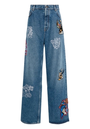 Off-White Character Diag straight-leg jeans - Blue