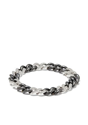 SHAY 18kt white gold Essential Link diamond and ceramic bracelet - Silver