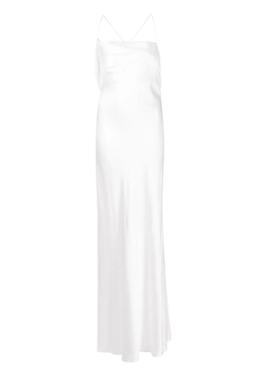 Michelle Mason silk cowl neck gown - Neutrals