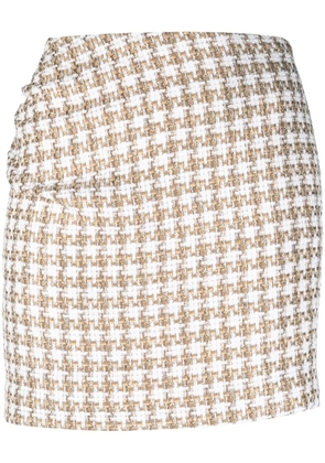 IRO gathered-detail tweed skirt - Neutrals