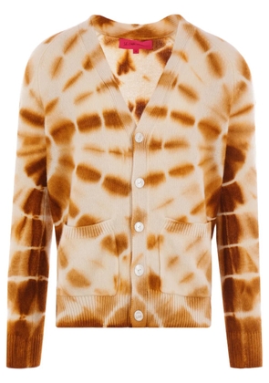 The Elder Statesman Web Flare knitted cardigan - Brown