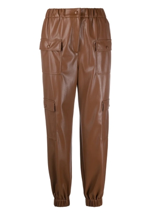 MSGM high-waisted pocket-detail trousers - Brown