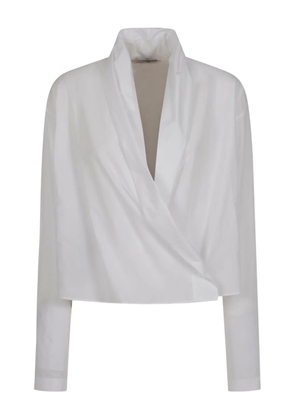 Alberta Ferretti wrap-front blouse - Grey