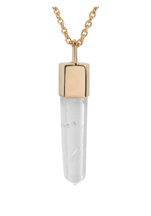 Parts of Four lemurian quartz talisman necklace - Gold