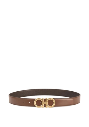 Ferragamo Gancini-buckle reversible belt - Brown